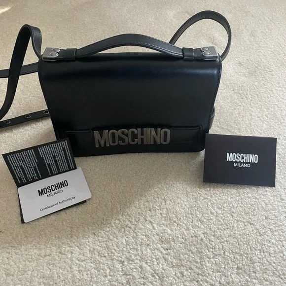 Moschino Couture Black Leather Bag